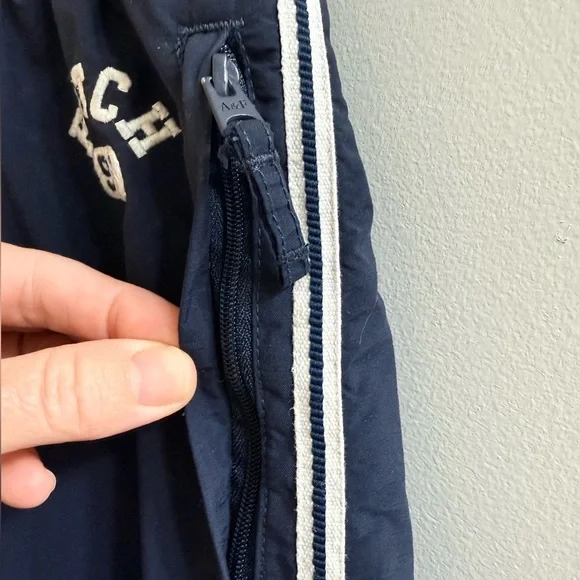 Vintage Style Abercrombie & Fitch Navy Blue Track Pants Size XS - Picture 5 of 7